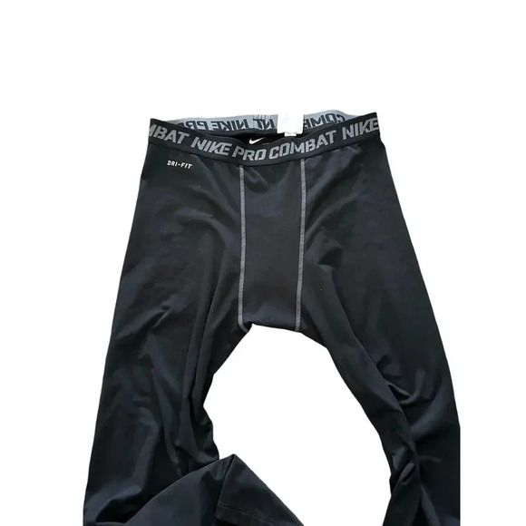 Nike Pro Combat Dri Fit Black Compression Elastic Waist Legging Size XXL - Picture 3 of 6